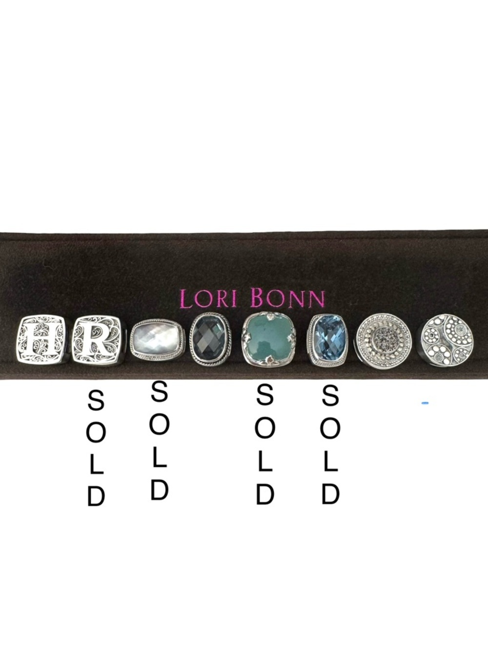LORI BONN H Initial Sterling Silver Slide Charm For Bracelet “H Is For Hot” - Picture 10 of 10